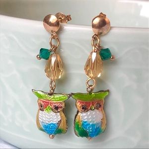 🌸 5 for $25 // Cute handmade owl earrings